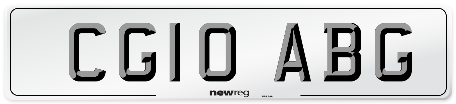CG10 ABG Number Plate from New Reg